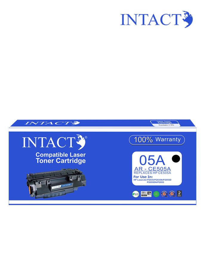 Intact Compatible with HP 05A (AR-CE505A) Black
